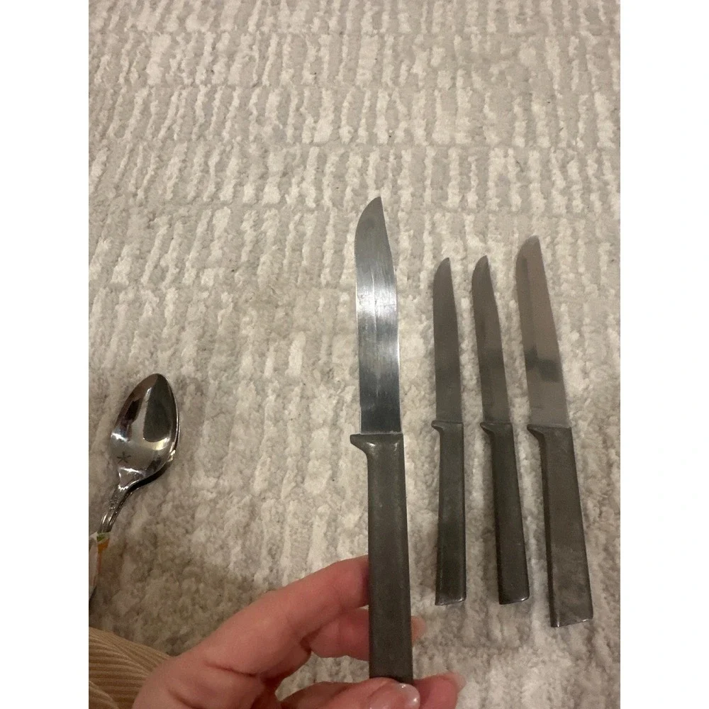 Set of 4 Stainless Steel Table Knives Utensils Kitchen‎ Dining Tools